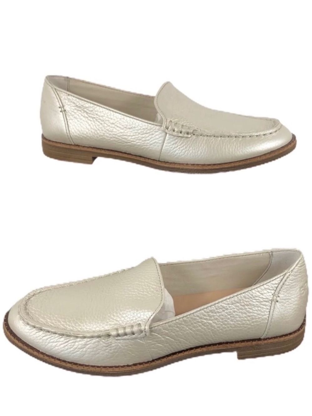 Sperry 9.5 Waypoint Platinum Leather Loafers Flats Women’s Comfort Shoes